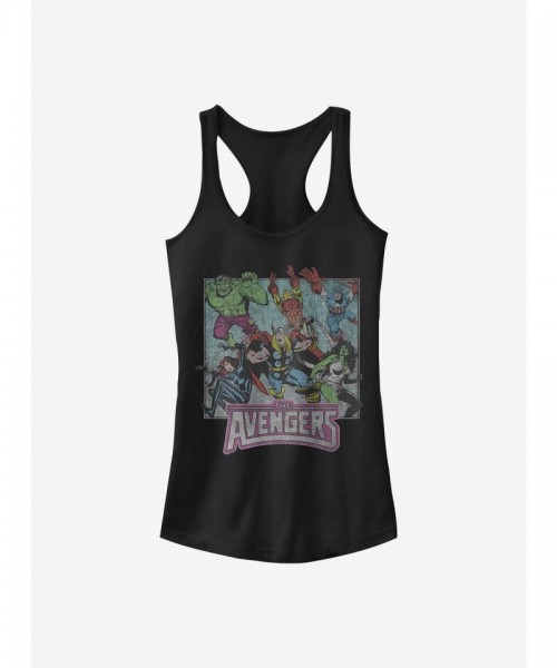 Marvel Girls Avengers Framed Tank Top - Black