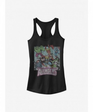 Marvel Girls Avengers Framed Tank Top - Black
