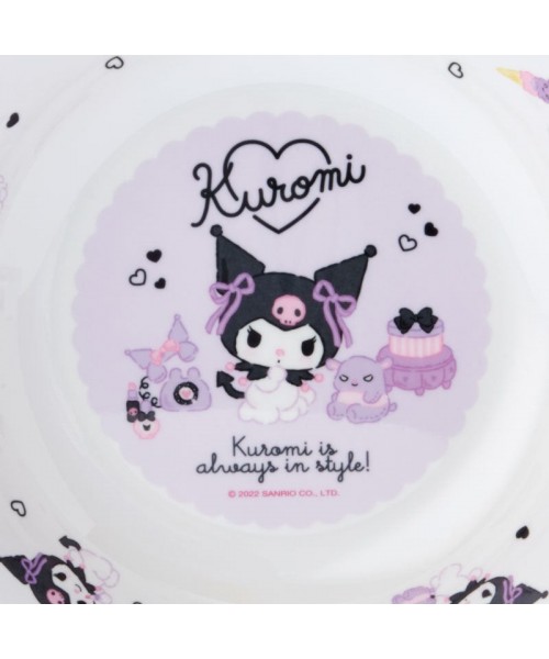 Kuromi Adorable Melamine Plate with Style Quote