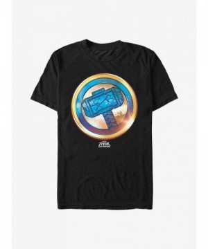 Marvel Thor Mjollnir Gold T-Shirt for Men - Black