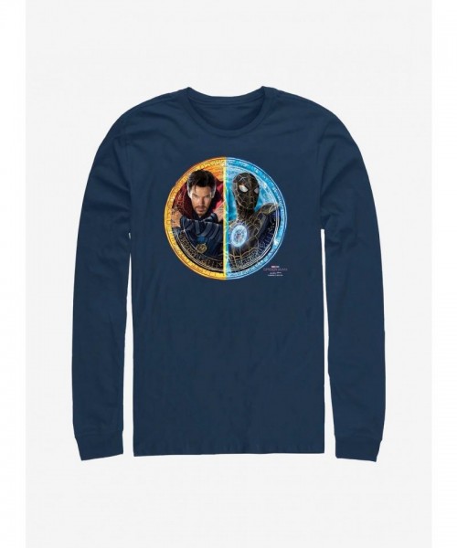 Marvel Spidey No Way Home Doctor Strange Long Sleeve T-Shirt - Men's Blue