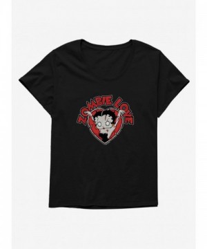 Betty Boop Zombie Heart Love Plus Size Tee for Girls