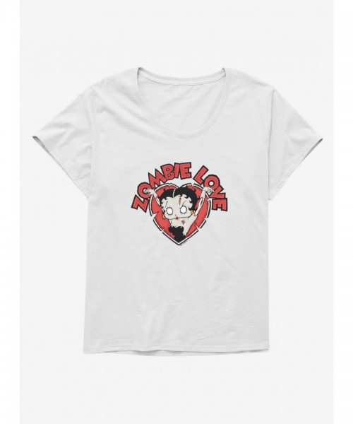 Betty Boop Zombie Heart Love Plus Size Tee for Girls