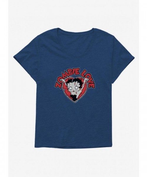 Betty Boop Zombie Heart Love Plus Size Tee for Girls
