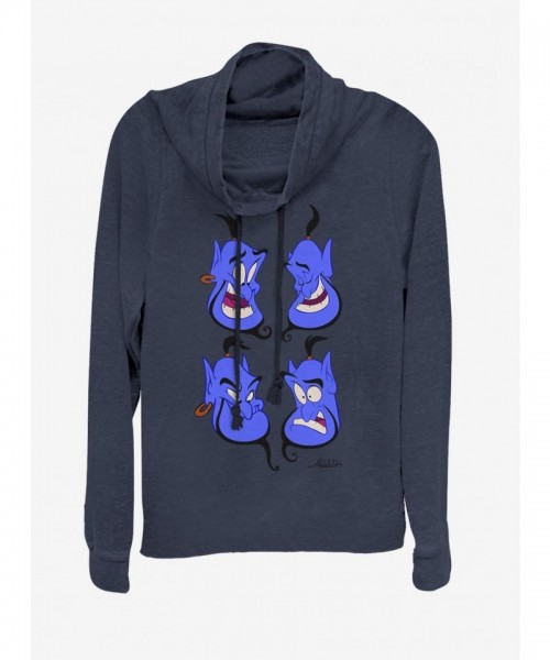 Disney Aladdin Genie Faces Lightweight Sweatshirt - Blue for Girls