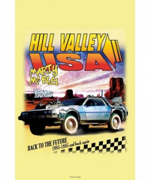 Back to the Future Hill Valley Poster - White Edition