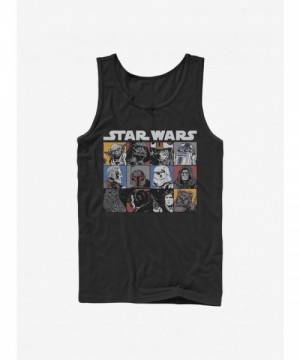 Star Wars Graphic Tank Top for Men - Black Cotton