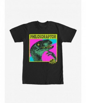 Jurassic Park Deep Thinking Raptor Black T-Shirt