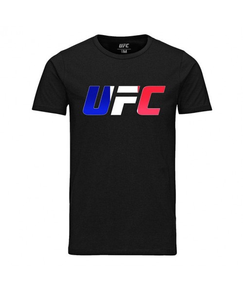 Men's Official UFC France Logo T-Shirt in Black