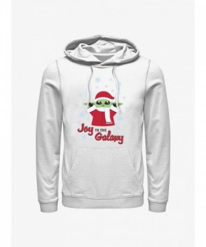 Mandalorian Grogu Santa Hoodie - White for Men