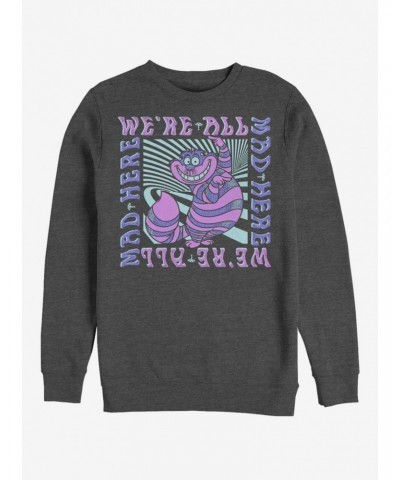 Disney Alice In Wonderland Mad Here Trip Crew Sweatshirt $18.45 Sweatshirts