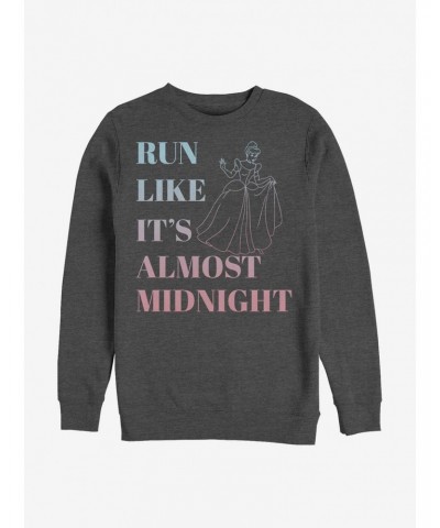 Disney Cinderella Run Like It's Almost Midnight Crew Sweatshirt $16.61 Sweatshirts