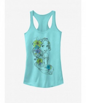 Disney Sketch Tank Top for Girls - Blue Rapunzel Design