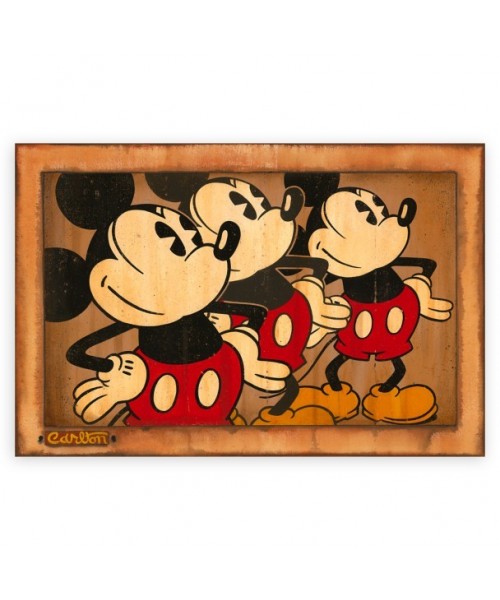 Trevor Carlton's Limited Edition ''Three Vintage Mickeys'' Giclée Canvas