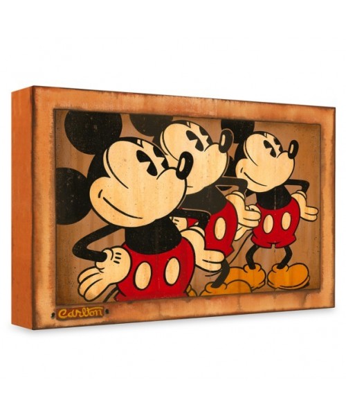 Trevor Carlton's Limited Edition ''Three Vintage Mickeys'' Giclée Canvas