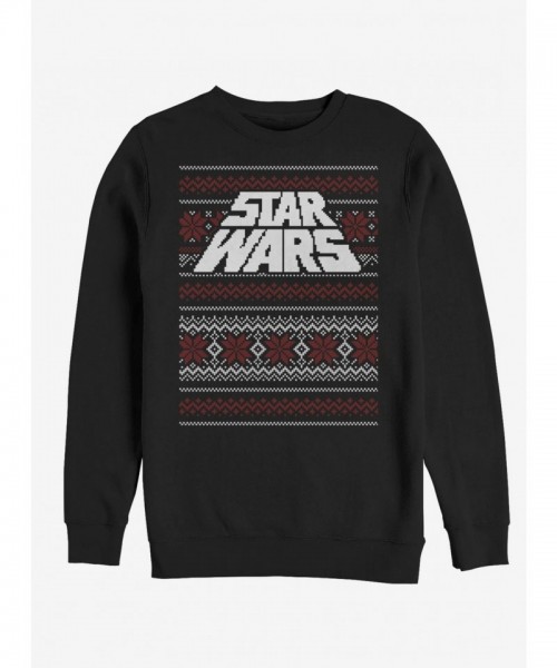 Star Wars Ugly Christmas Logo Sweater - Black Men's