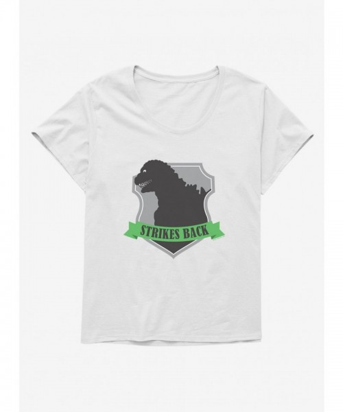 Godzilla Silver Badge Plus Size Tee for Girls