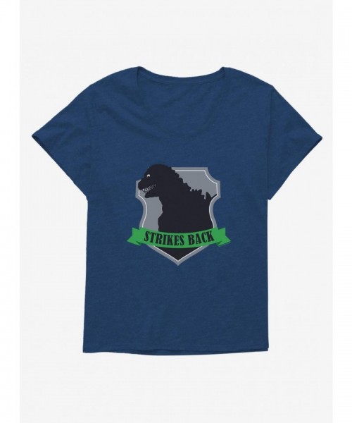 Godzilla Silver Badge Plus Size Tee for Girls