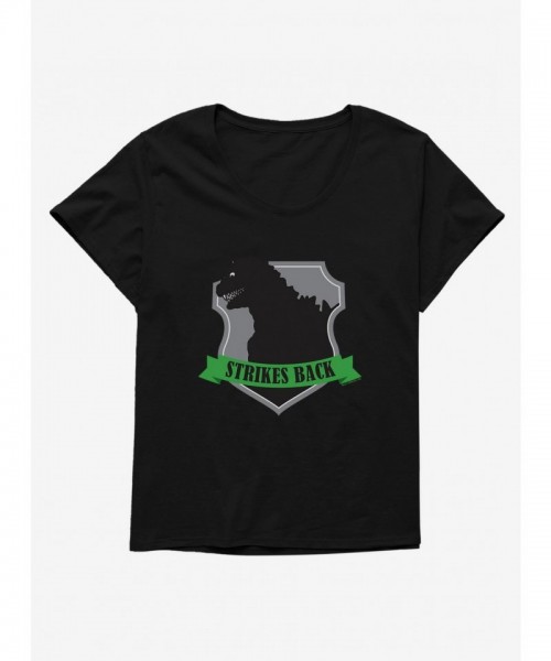 Godzilla Silver Badge Plus Size Tee for Girls