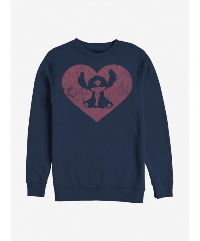 Disney Lilo & Stitch Heart Crew Sweatshirt $18.45 Sweatshirts