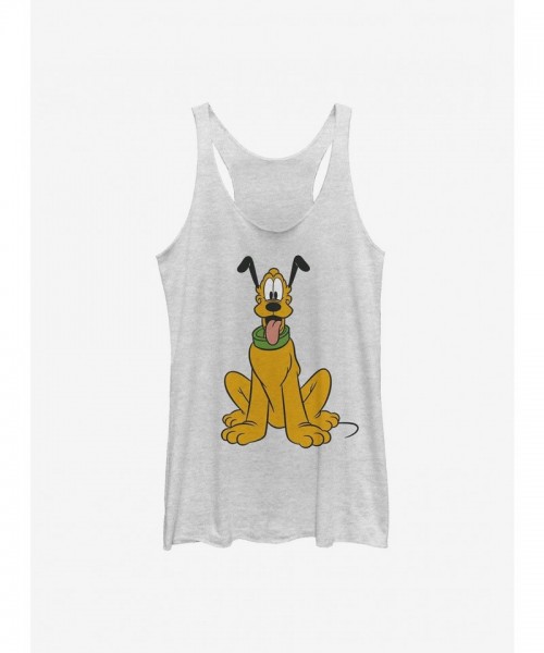 Disney Girls Traditional Pluto Tank Top - White