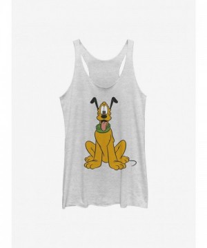 Disney Girls Traditional Pluto Tank Top - White