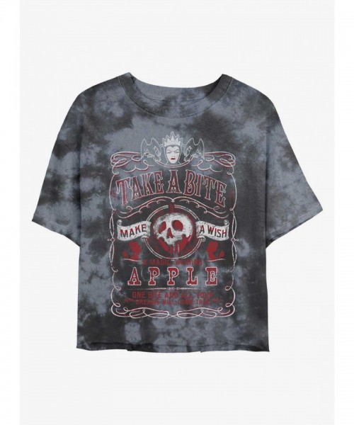 Disney Snow White Seven Dwarfs Tie-Dye Crop T-Shirt for Girls - Multi Colors