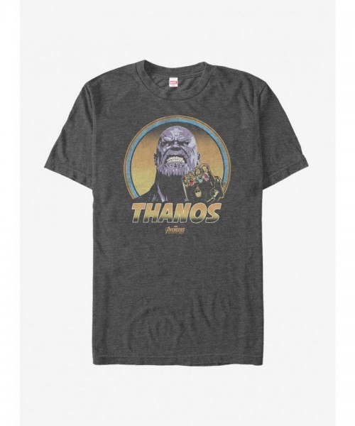 Marvel Avengers Infinity War Retro Thanos T-Shirt - Black Men's
