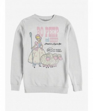 Disney Pixar Toy Story 4 Exclusive Bo Peep And Sheep White Men's Sweatshirt