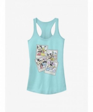 Disney Girls' Comfortable Blue Mickey Mouse Polaroid Tank Top