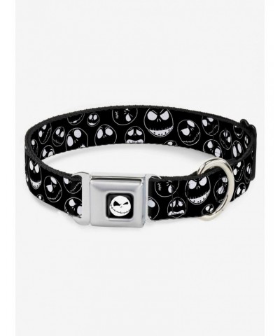 Disney Nightmare Before Christmas Jack Outline Expressions Seatbelt Buckle Dog Collar $9.46 Pet Collars