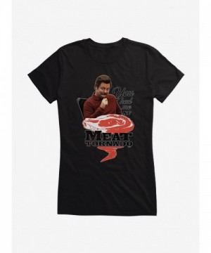 Parks and Rec T-Shirt for Girls - Meat Tornado Design