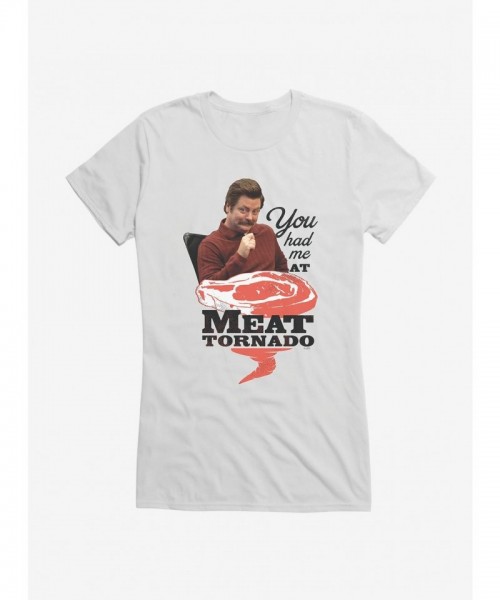 Parks and Rec T-Shirt for Girls - Meat Tornado Design