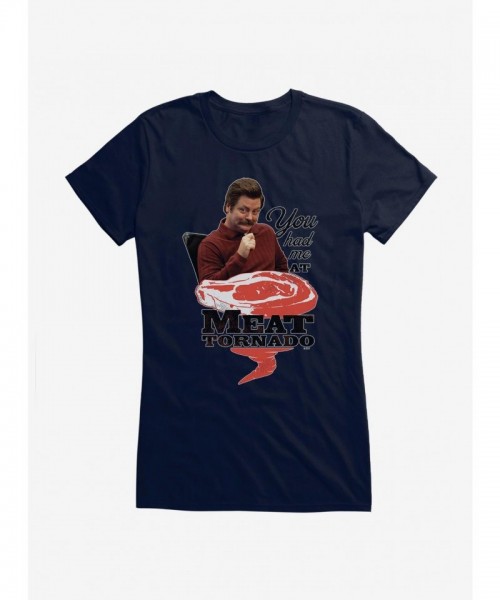 Parks and Rec T-Shirt for Girls - Meat Tornado Design