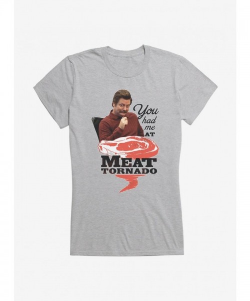 Parks and Rec T-Shirt for Girls - Meat Tornado Design