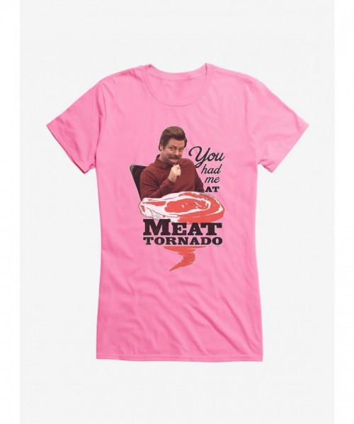 Parks and Rec T-Shirt for Girls - Meat Tornado Design
