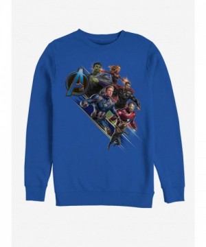 Marvel's Avengers Endgame Angle Design Sweatshirt - Blue Men's