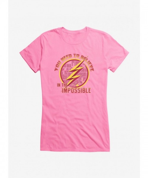 DC Comics Flash Girls T-Shirt - Lightweight Cotton Always Believe Tee