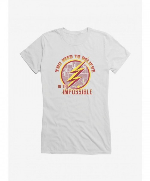 DC Comics Flash Girls T-Shirt - Lightweight Cotton Always Believe Tee