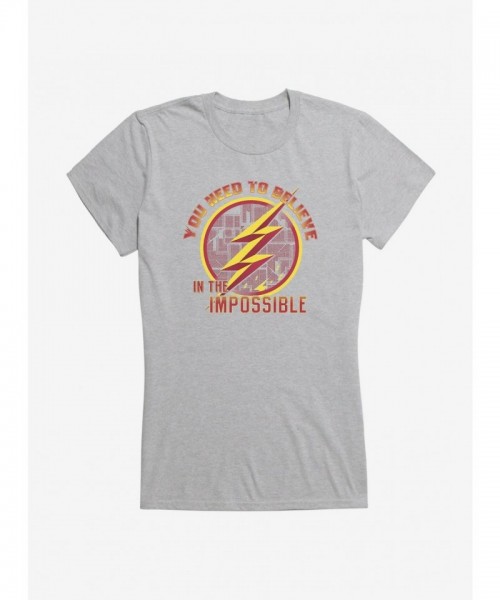 DC Comics Flash Girls T-Shirt - Lightweight Cotton Always Believe Tee