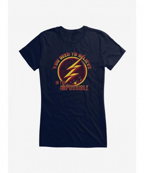 DC Comics Flash Girls T-Shirt - Lightweight Cotton Always Believe Tee