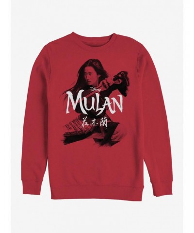 Disney Mulan Fighting Stance Crew Sweatshirt $13.28 Sweatshirts