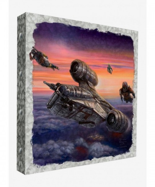 The Mandalorian and the Child Metal Art Box - 14" x 14" Decorative Box
