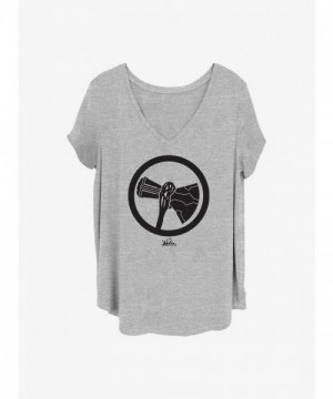 Marvel Grey Plus Size T-Shirt for Girls - Thor Love And Thunder Stormbreaker Design