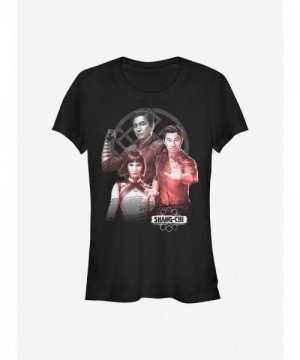 Marvel Shang-Chi Girls Lightweight T-Shirt - Junior Sizes BLACK