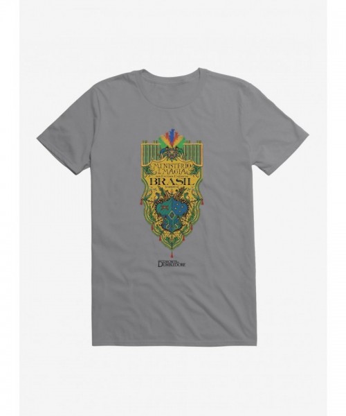 Fantastic Beasts Dumbledore T-Shirt with Ministerio da Magia Brasil Crest - Unisex Lightweight Tee