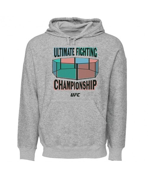 UFC 3D Octagon Soft Hoodie for Men - Grey