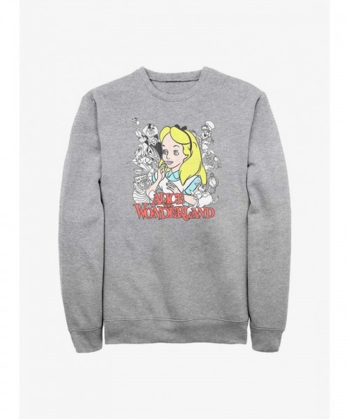 Disney Alice in Wonderland Unisex Grey Group Sweatshirt