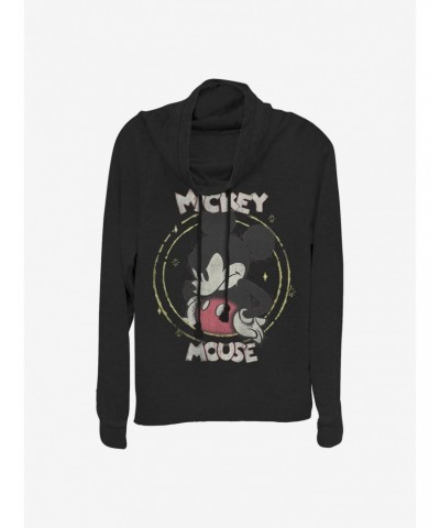 Disney Mickey Mouse Gritty Mickey Cowlneck Long-Sleeve Girls Top $16.61 Tops