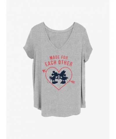 Disney Mickey Mouse Made For Each Other Girls T-Shirt Plus Size $13.87 T-Shirts
